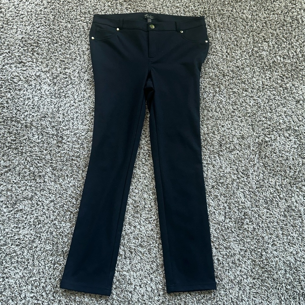 Thalia Sodi Women's Skinny Leg Dress Pant, Reg Length, Black, Sz 10